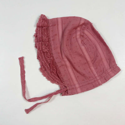 Tocoto Vintage vintage pink Swiss embroidered bonnet M/ca 1-3Y 1