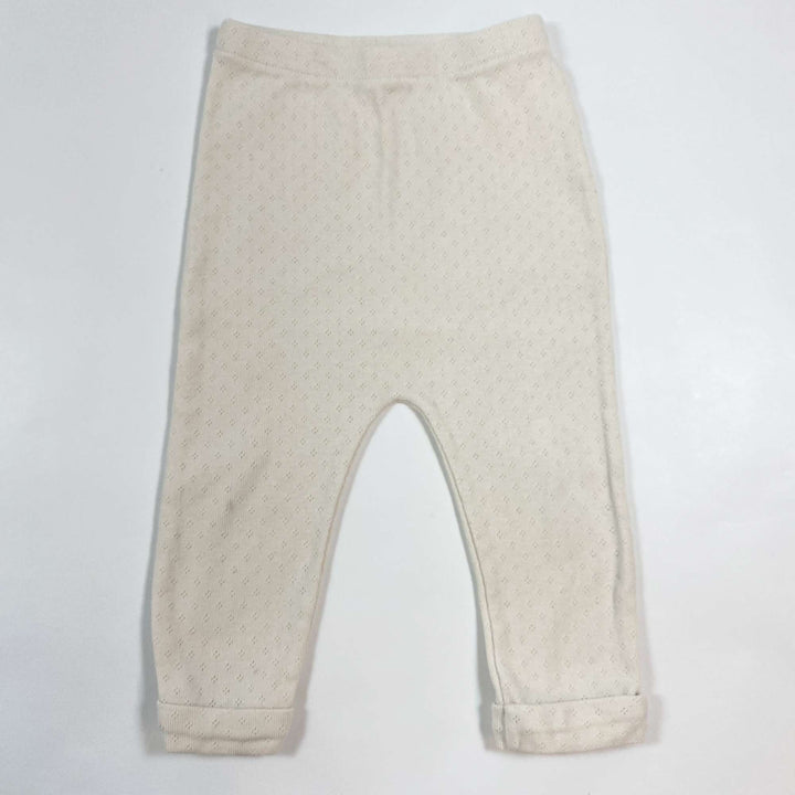 Marsou Paris off-white pointelle leggings 1/2Y 1