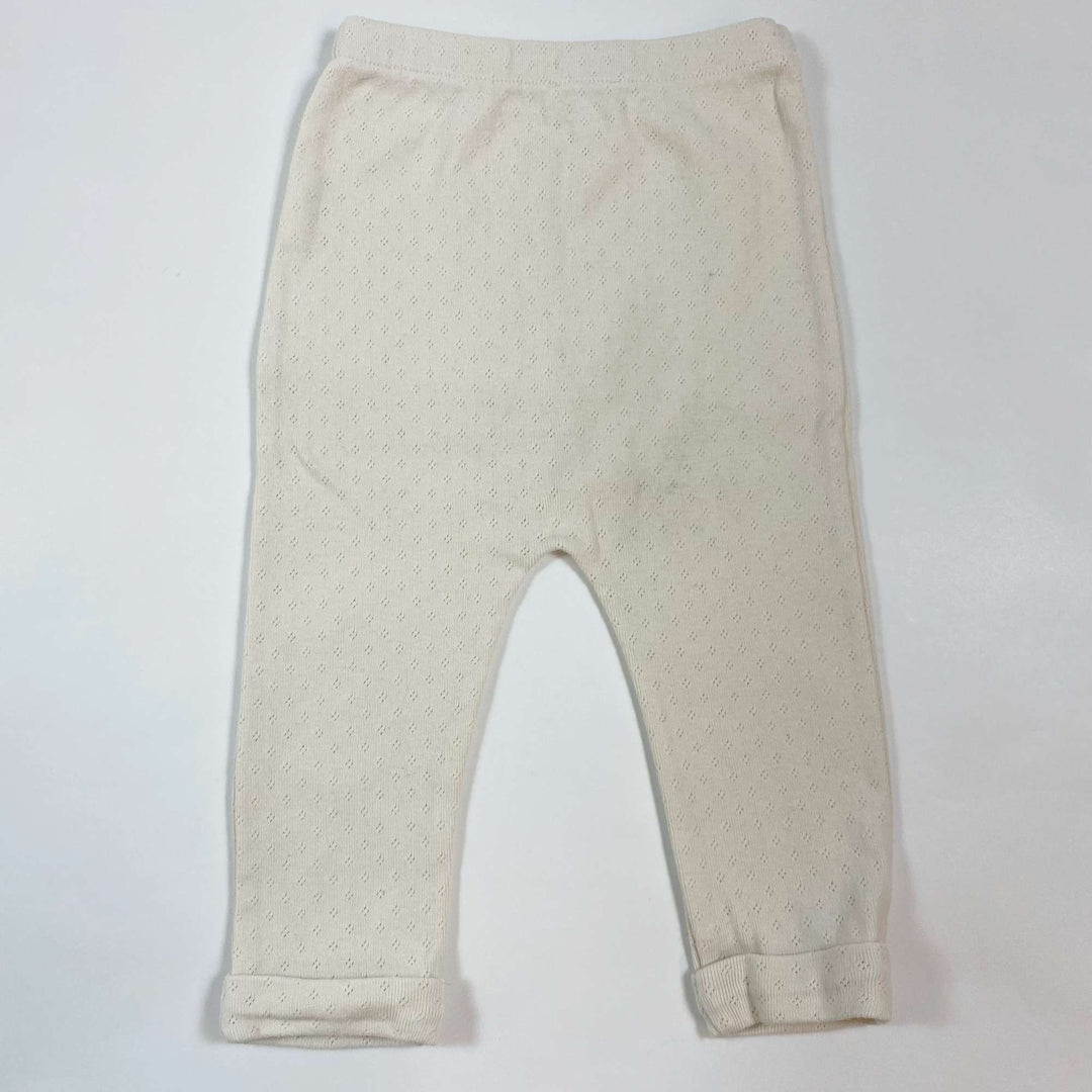 Marsou Paris off-white pointelle leggings 1/2Y 3