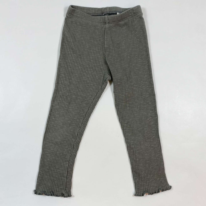 Play Up grey/green rib leggings 3Y 1