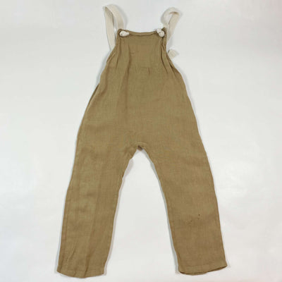 The Simple Folk olive organic linen dungarees 2-3Y 1