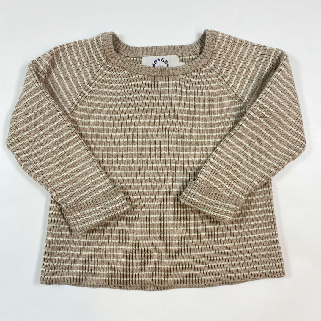 Konges Slojd beige rib sweater 2Y 1