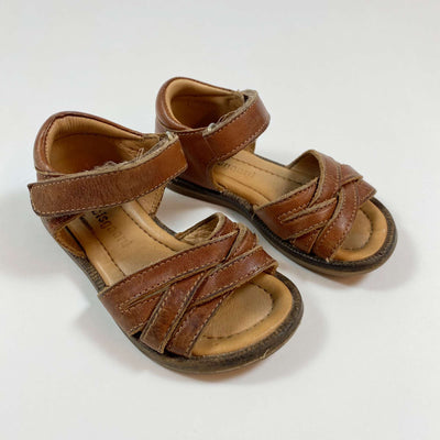Bisgaard cognac leather braided sandals 23 1