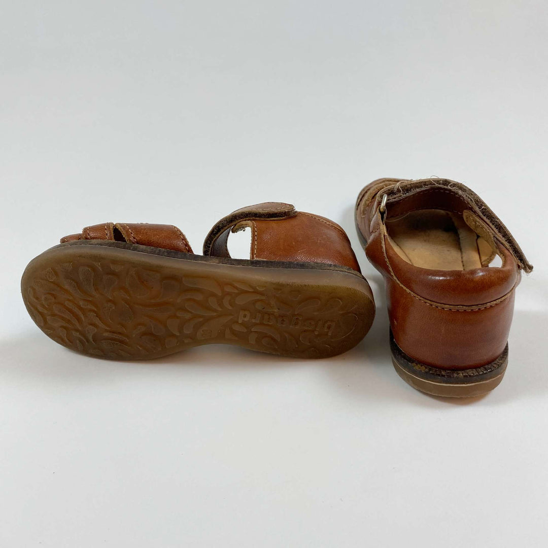 Bisgaard cognac leather braided sandals 23 3