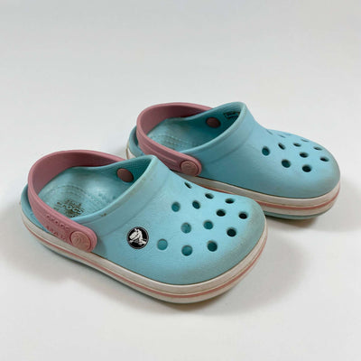 Crocs blue/pink rubber sandals 7 1
