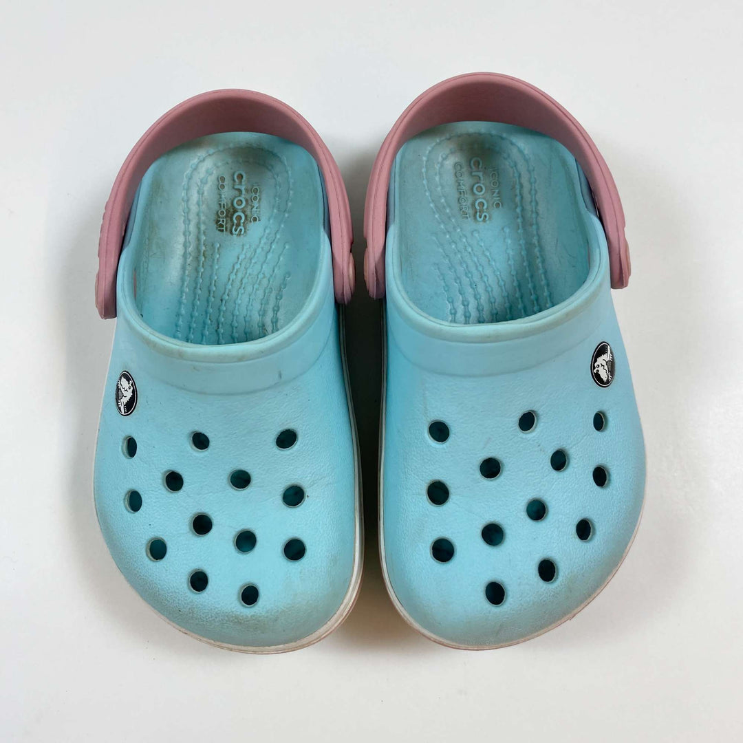 Crocs blue/pink rubber sandals 7 2