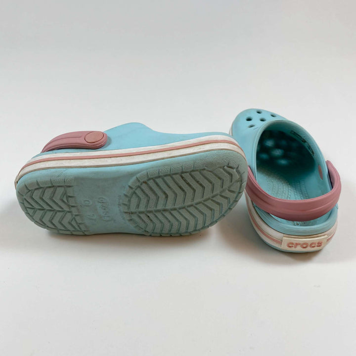 Crocs blue/pink rubber sandals 7 3