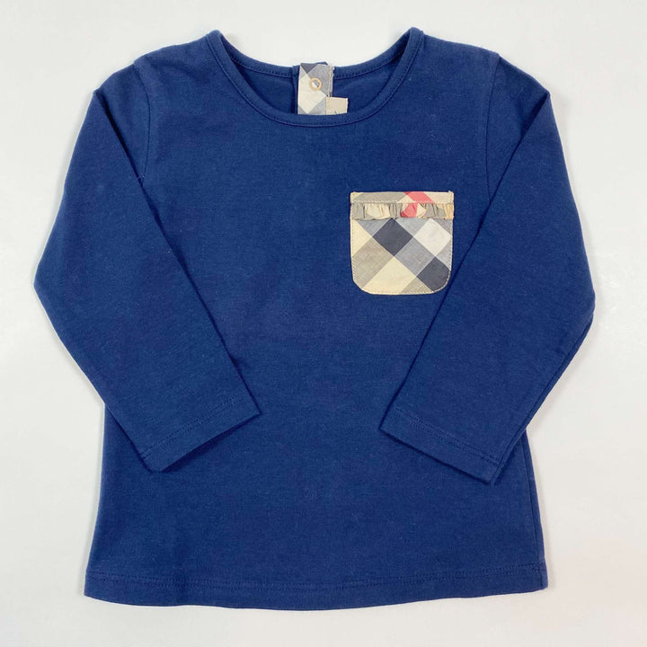 Burberry navy long-sleeved t-shirt 12M/74 1