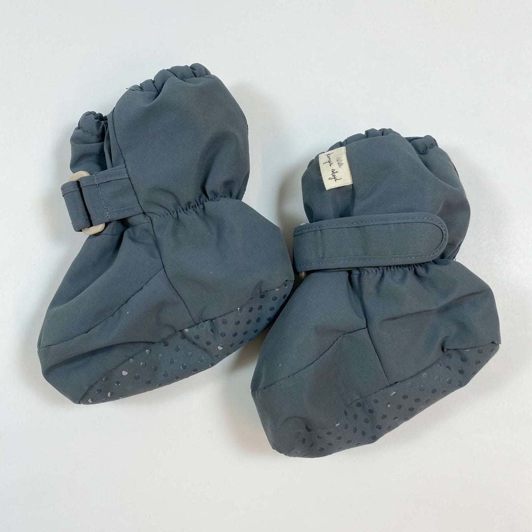 Konges Slojd grey Thermolite pram baby booties 9-12M 1