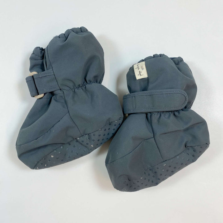 Konges Slojd grey Thermolite pram baby booties 9-12M 1