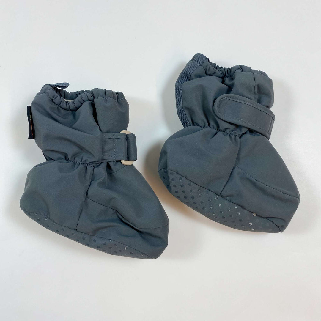 Konges Slojd grey Thermolite pram baby booties 9-12M 2