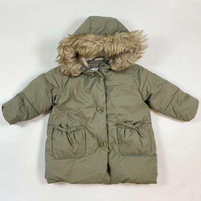 Zara light khaki green winter jacket 12-18M/86 1