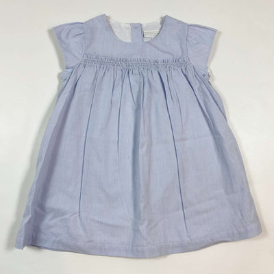 The Little White Company light blue stripe summer dress 9-12M 1