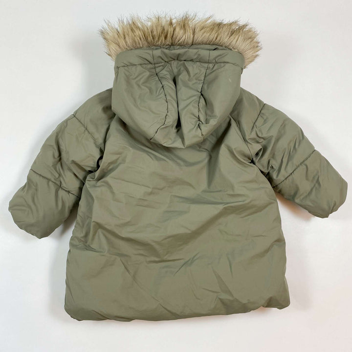 Zara light khaki green winter jacket 12-18M/86 3