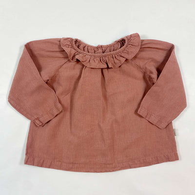 Poudre Organic vintage pink linen blend blouse 24M 1