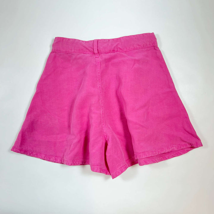 Zara hot pink wide linen mix shorts 7Y/122 3