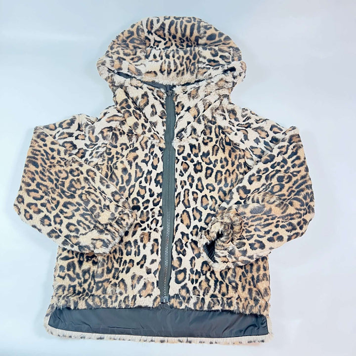 Bellerose black nylon to leopard faux fur reversible jacket 10Y 3