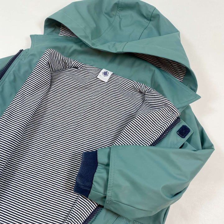 Petit Bateau teal rain jacket 3Y/96 2