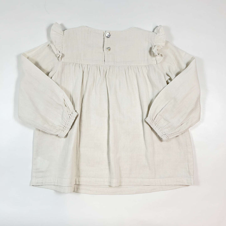 La Petite Collection beige muslin blouse 8Y 2