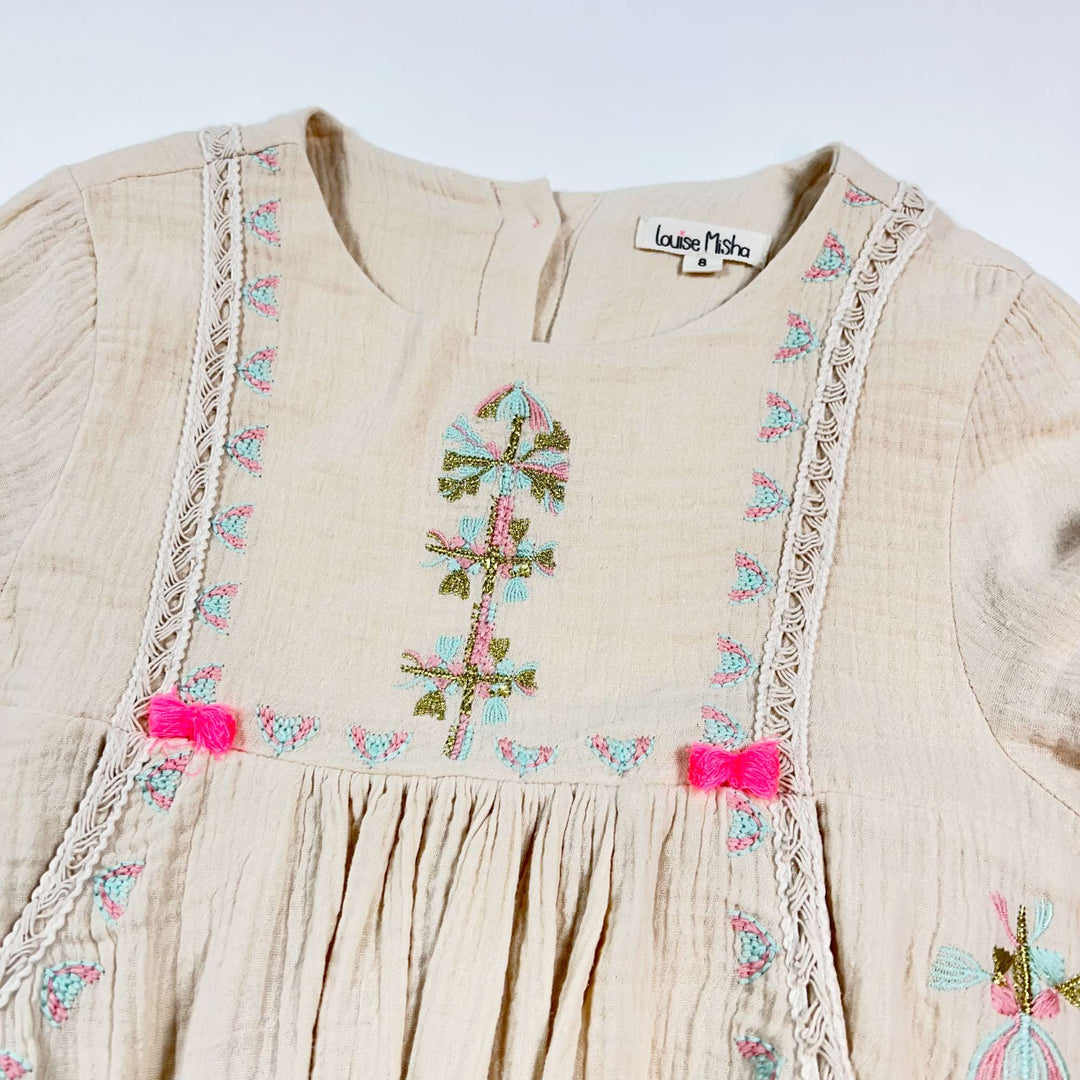 Louise Misha beige muslin  dress 8Y 3