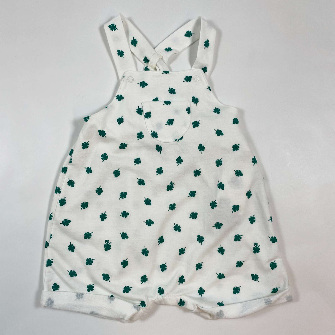 Petit Bateau shamrock print dungarees Second Season 6M/67 1