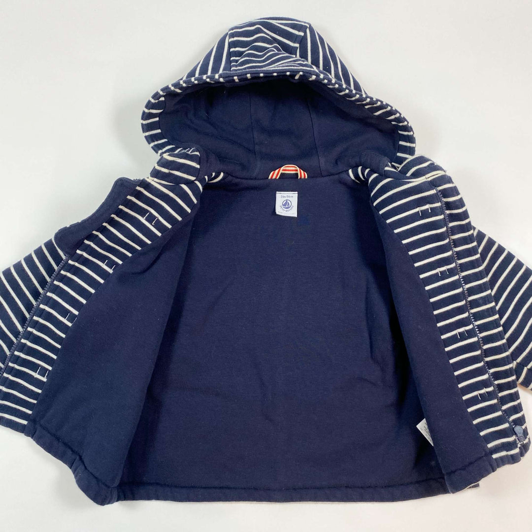 Petit Bateau mariniere hooded padded cotton coat 24M/86 2