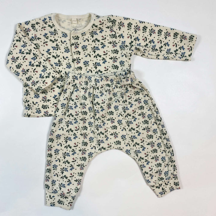 Petit Bateau floral print organic cotton baby set 6M/67 1