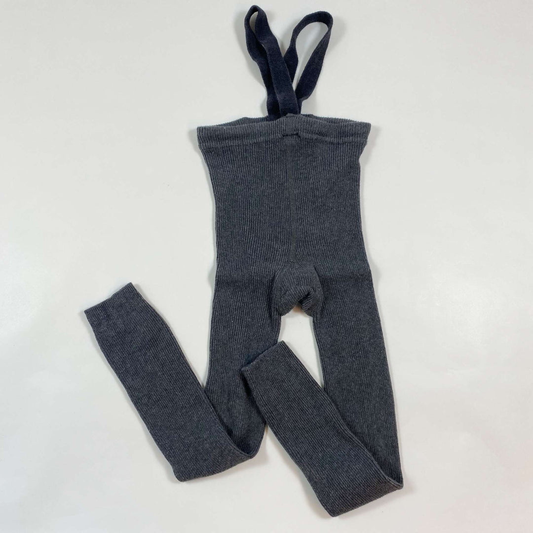 Silly Silas grey footless ribbed tights 86-95 1