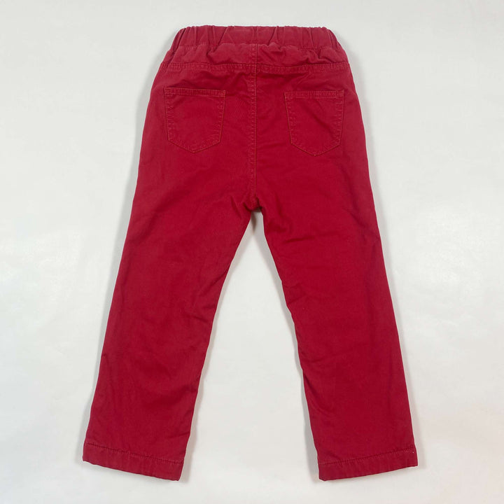 Petit Bateau red lined trousers 3Y/95 3
