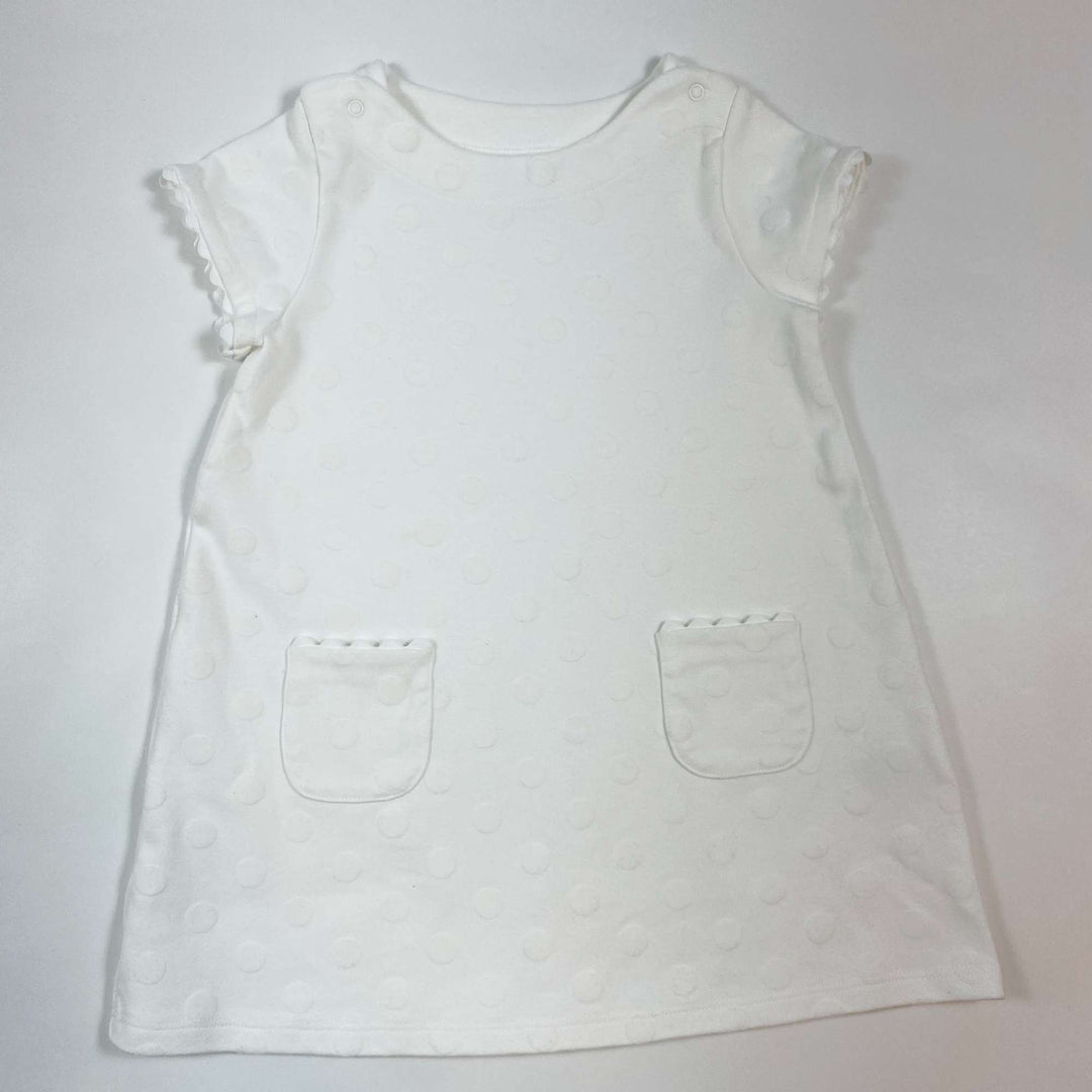 Petit Bateau white pocketed dress 24M/86 1