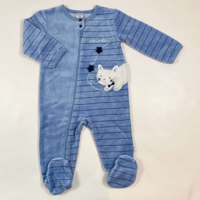 Absorba light blue cat zip pyjamas 12M/74 1