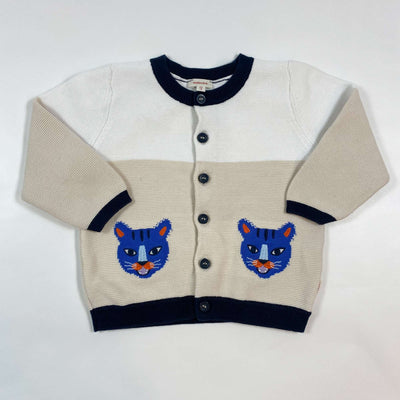 Catimini tiger embroidered cardigan 12M/74 1