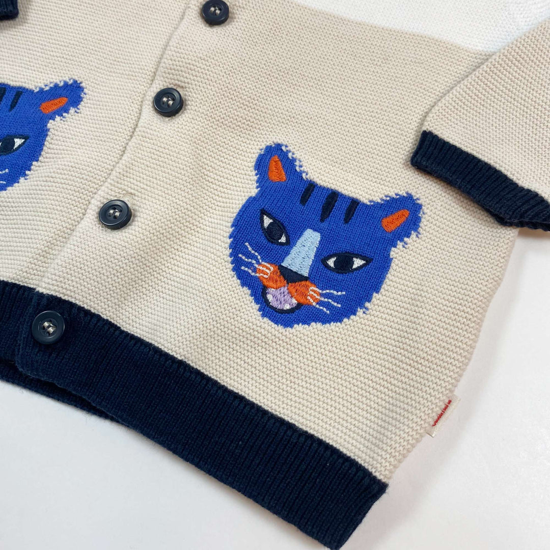 Catimini tiger embroidered cardigan 12M/74 2