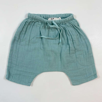 Cyrillus sea green muslin baby trousers 1M 1