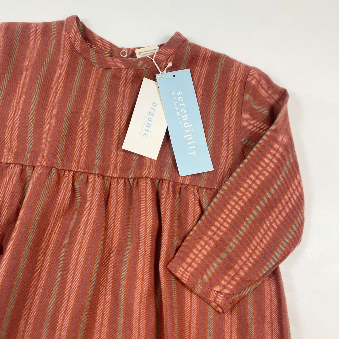 Serendipity Organics striped brushed cotton dress Second Season 92/2Y 2