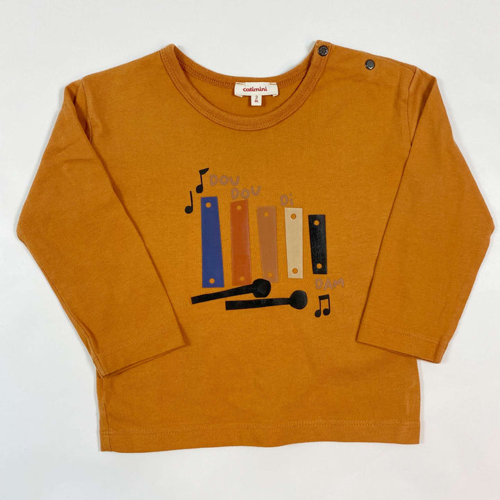 Catimini orange music print long-sleeve 2Y/86 1