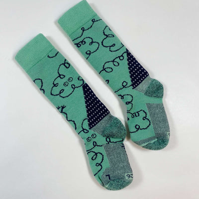Namuk mint green merino ski socks 23-26 1