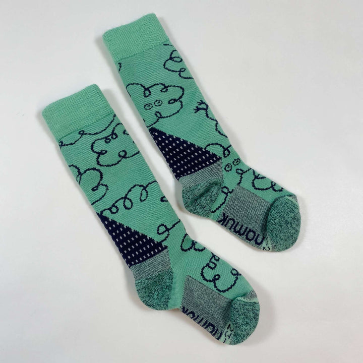 Namuk mint green merino ski socks 23-26 2