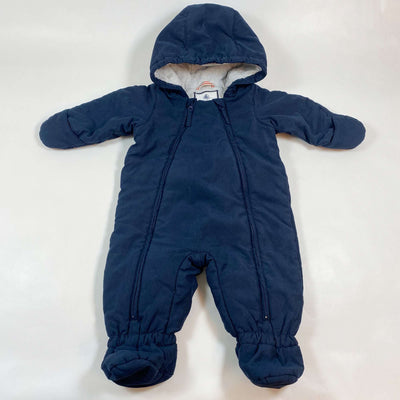 Petit Bateau navy hooded overall 12M/74 1