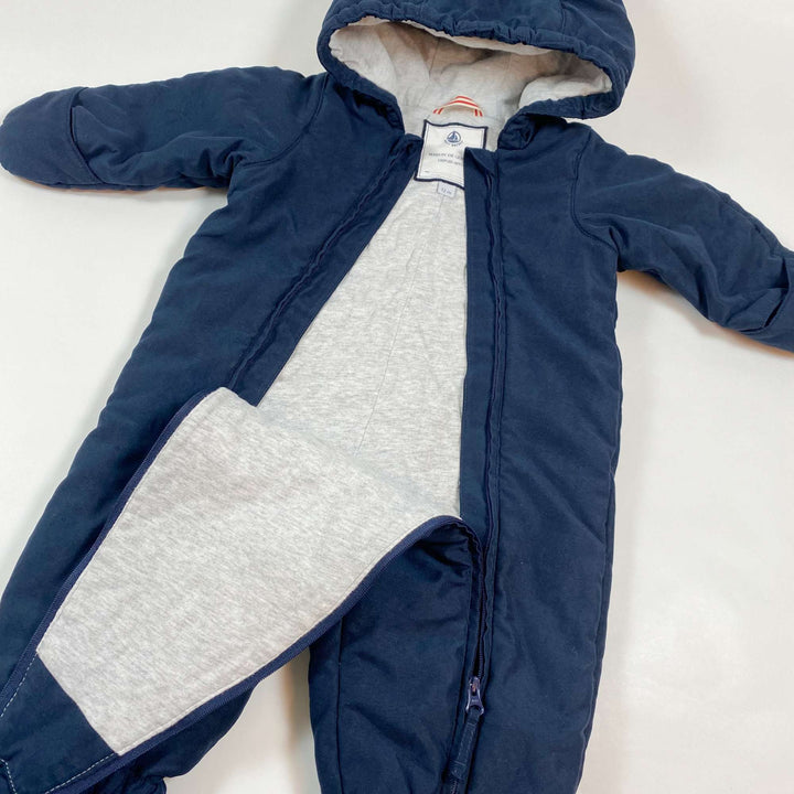 Petit Bateau navy hooded overall 12M/74 2