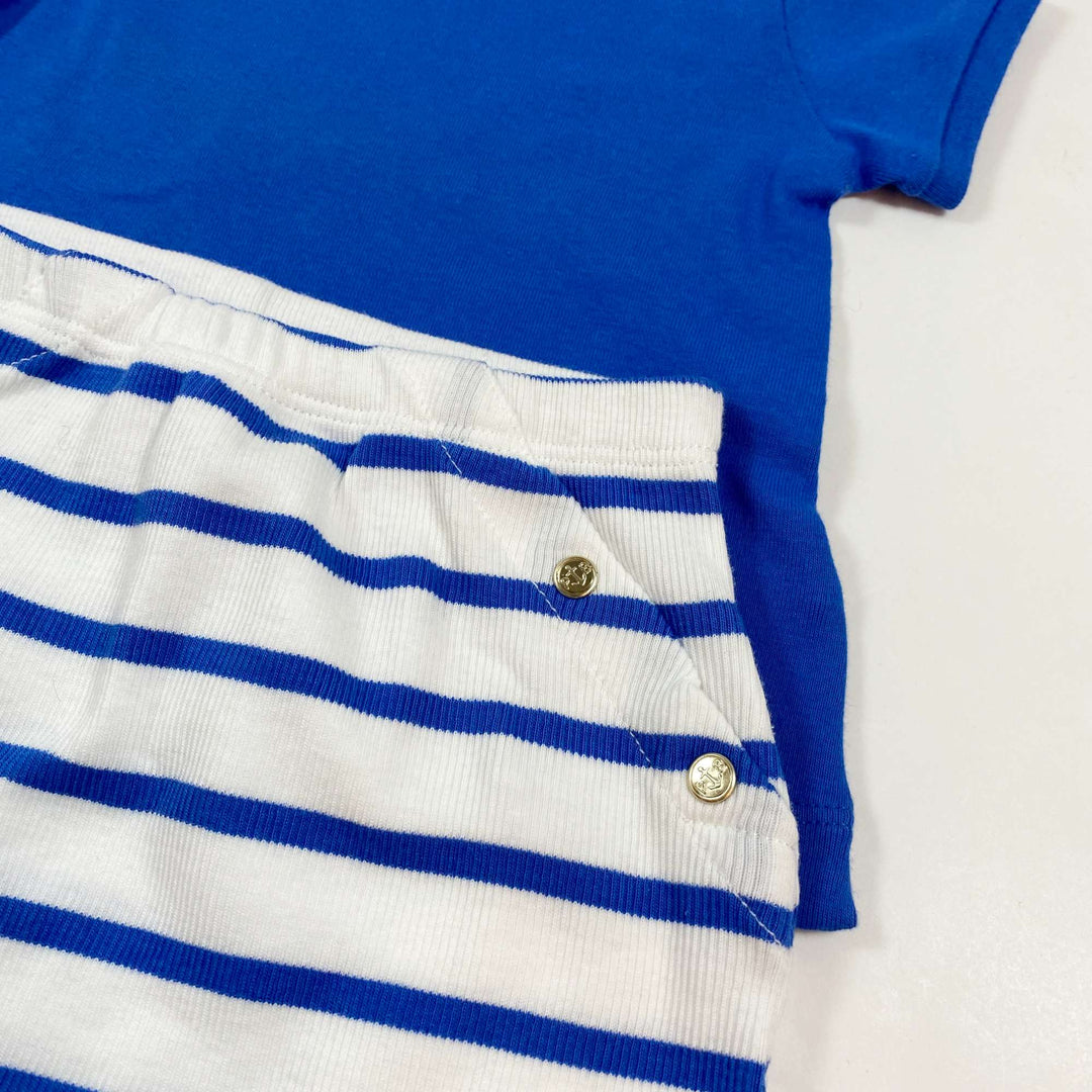 Petit Bateau blue summer t-shirt and shorts set Second Season 12M/74 2