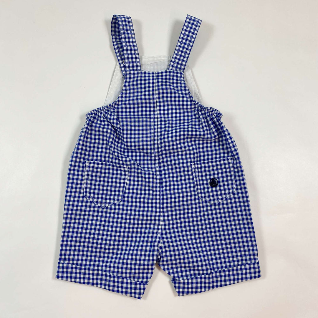 Petit Bateau blue gingham dungarees Second Season 6M/67 2