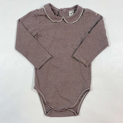 1+ In The Family striped collared organic cotton body 18/24M 1