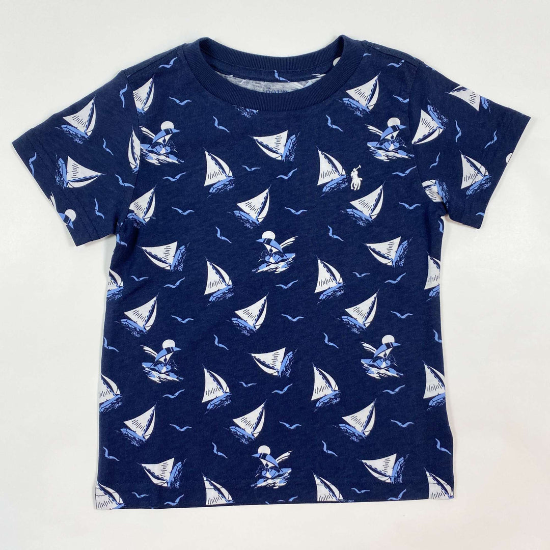 Ralph Lauren navy sail print t-shirt Second Season 2Y 3