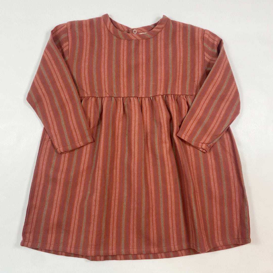 Serendipity Organics striped brushed cotton dress Second Season 92/2Y 1