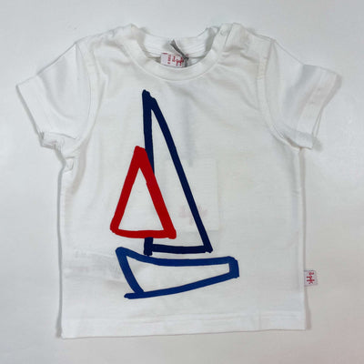 Il Gufo white sailboat  print t-shirt Second Season 9M 1