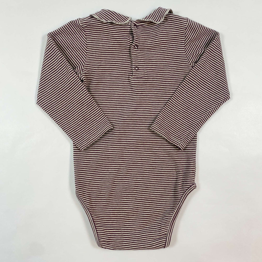 1+ In The Family striped collared organic cotton body 18/24M 2