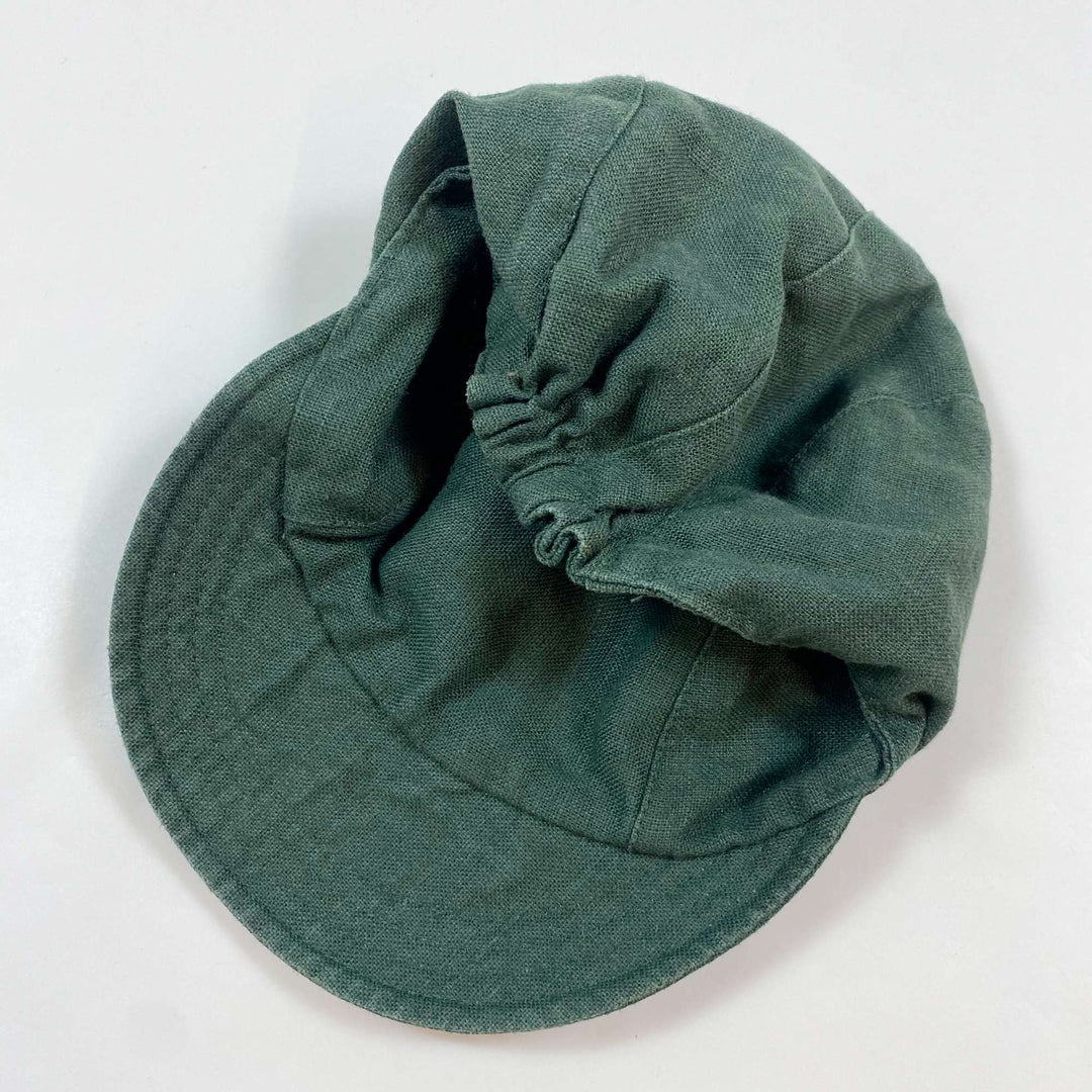 Caribou forest green linen cap Grand/4-6Y 2