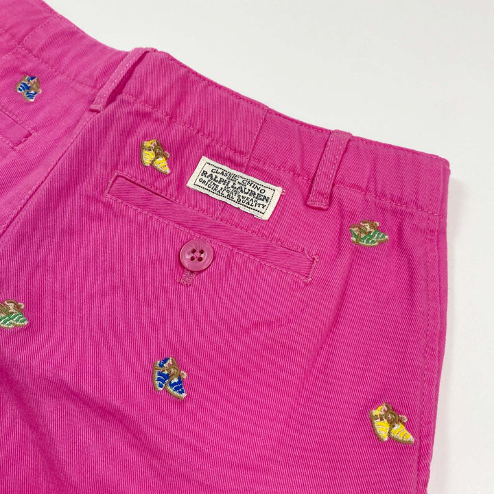 Ralph Lauren pink espadrille embroidered chino shorts Second Season 10Y 2