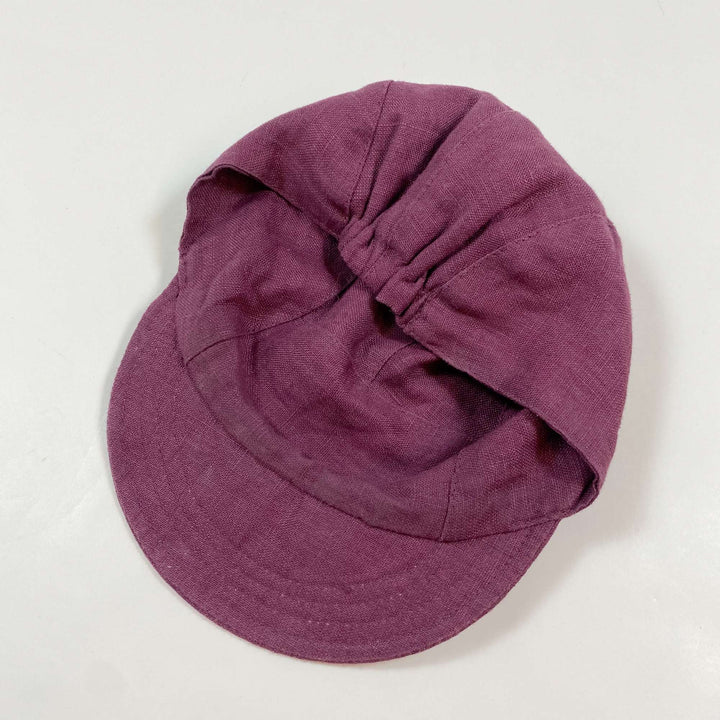 Caribou burgundy linen cap Moyen/4-18M 2